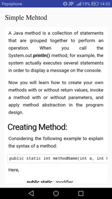 Basics Programming with Java android App screenshot 2