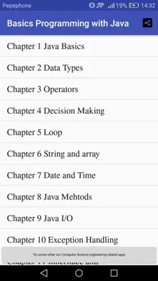 Basics Programming with Java android App screenshot 7